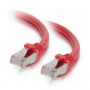 Mercodan Cat6a S/FTP savienojuma kabelis RJ45, 2 m, sarkans