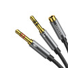 UGREEN UV140 AUX 3.5mm audio sadalītāja kabelis - melns/pelēks