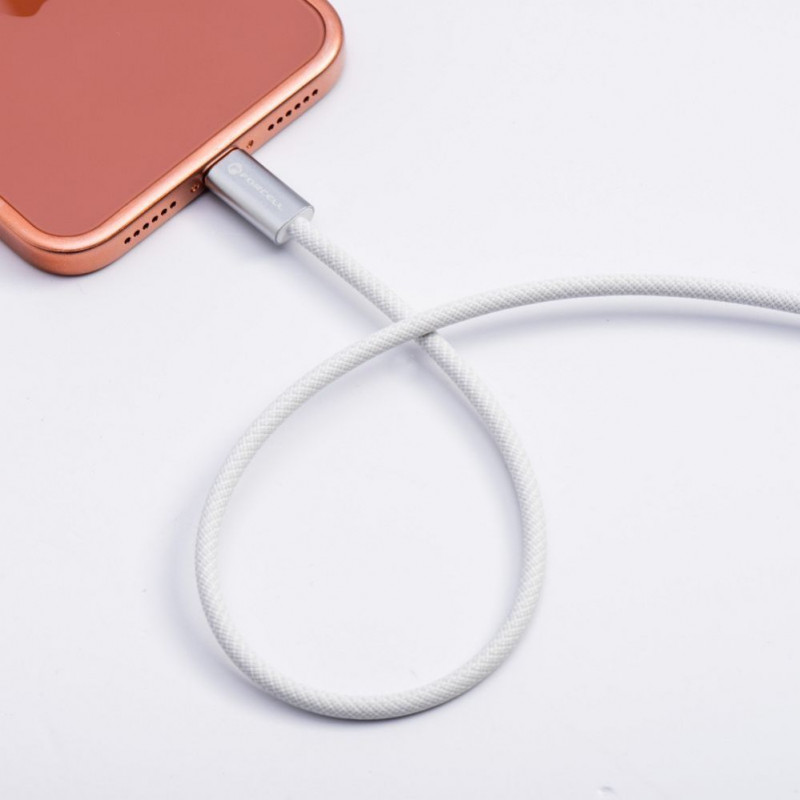 Forcell USB kabelis USB-C uz USB-C, 2 m, 240 W, balts