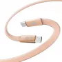 TB USB 2.0 kabelis USB-C uz USB-C, plakans, 1 m, 60 W, persiku krāsā