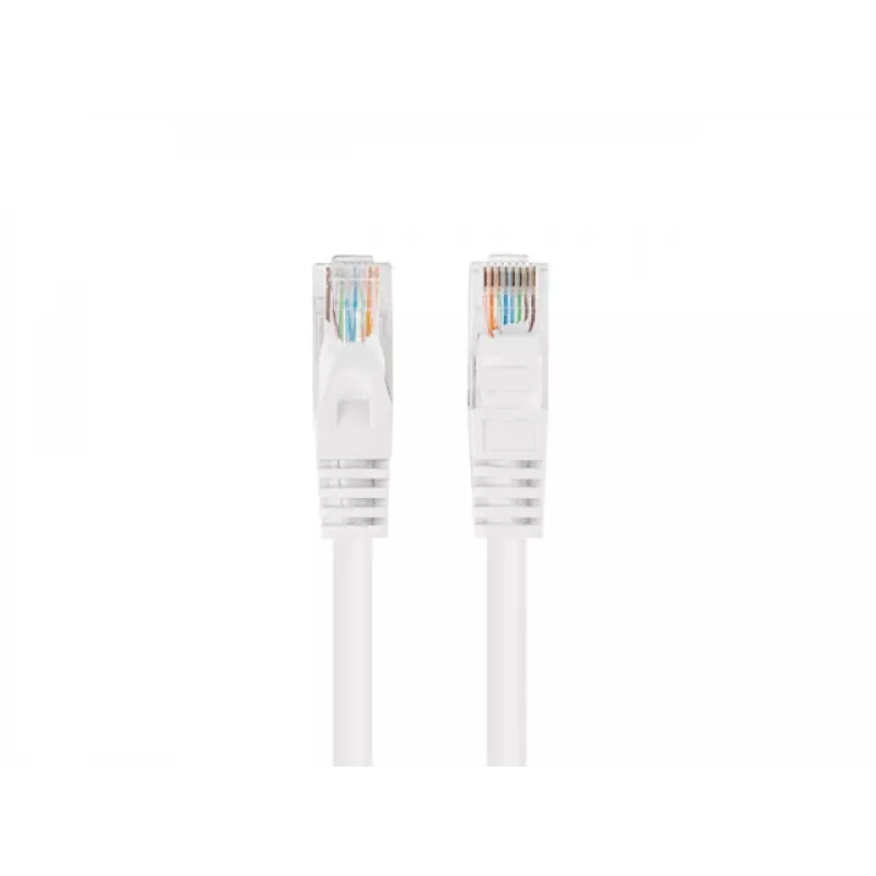 Lanberg Cat5e U/UTP savienojuma kabelis RJ45, 0,25 m, balts, 10 gab.