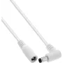 InLine® DC pagarinājuma kabelis ar leņķa spraudni, 5.5 x 2.5 mm, balts, 0.5 m