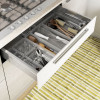 KIS Sistemo Organizer 4 atvilktņu organizators, 30 x 7,5 x 5 cm, caurspīdīgs/gaiši pelēks