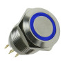 Lamptron pretvandālisma poga / slēdzis 16mm - Silverline - zils