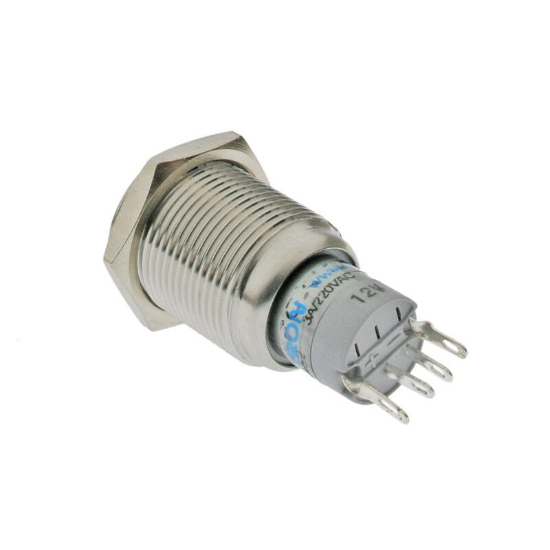 Lamptron pretvandālisma poga / slēdzis 16mm - Silverline - zils