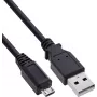 InLine USB 2.0 kabelis Micro-USB uz USB-A, 0,5 m, melns