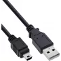 InLine USB 2.0 kabelis USB-A uz Mini-USB, 0.5 m, melns
