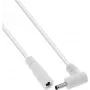 InLine® līdzstrāvas pagarinājuma kabelis, leņķa spraudnis, 3,5 x 1,35 mm, balts, 0,2 m