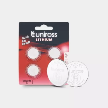 Uniross litija CR2025 pogu baterijas, 4 gab.