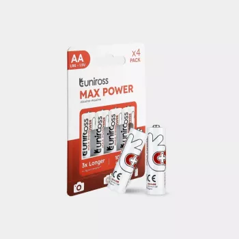 Uniross Max Power baterijas AA / LR6 2900mAh, 4 gab.