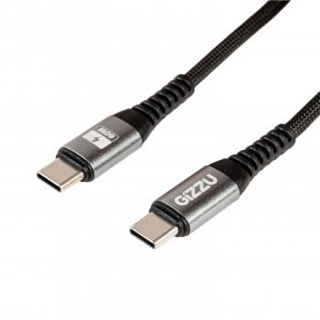 Gizzu USB-C uz USB-C kabelis 60W 480Mbps, 1 m