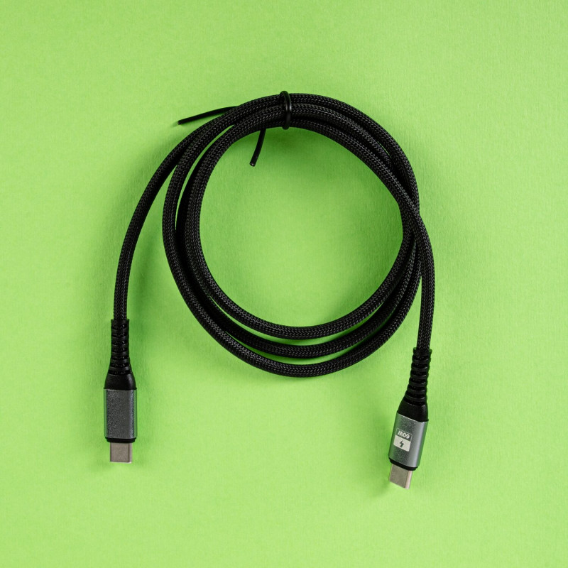Gizzu USB-C uz USB-C kabelis 60W 480Mbps, 1 m