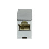 Logilink RJ45 kabeļu savienotājs (ligzda–ligzda), Cat.5e, ekranēts, plastmasas korpuss