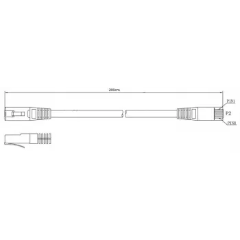 Lanberg Cat6 F/UTP savienojuma kabelis RJ45, 2 m, balts