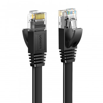 Ugreen plakans Cat6 U/UTP savienojuma kabelis RJ45, 0,5 m, melns