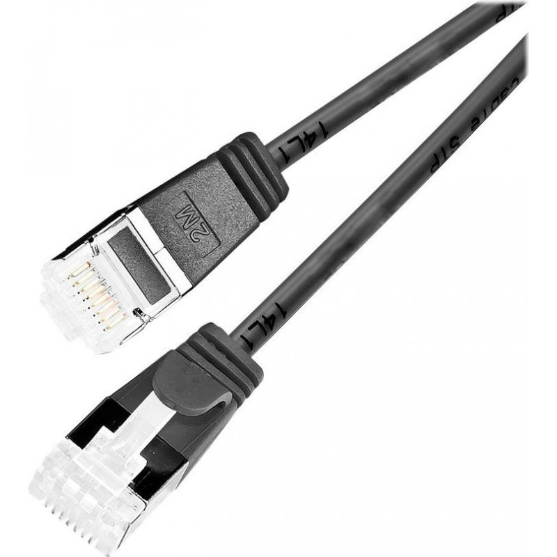 Wirewin Slim Cat6a U/FTP savienojuma kabelis RJ45, 3 m, melns