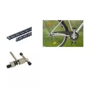 Fischer velosipēda ķēde 1/2 inch x 1/8 inch, 112 posmi, velosipēdiem ar rumbas pārnesumiem