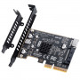 Graugear G-PCI-E-20G iekšējā paplašināšanas karte USB 3.2 Gen2x2, Type-E Key A, PCIe Gen4, 20 Gbit/s - melna