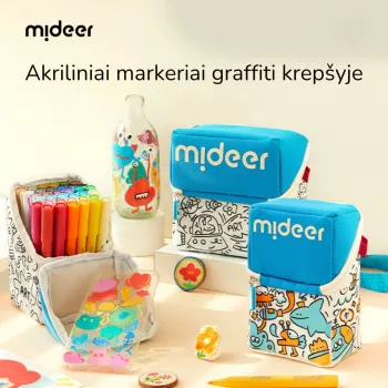 Mideer akrila marķieri ar otas uzgali komplektā, 36 krāsas