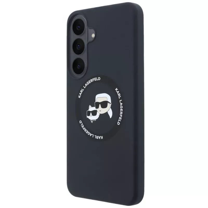 Karl Lagerfeld silikona apvalks Karl&Choupette Heads MagSafe Samsung Galaxy S26 FE melns