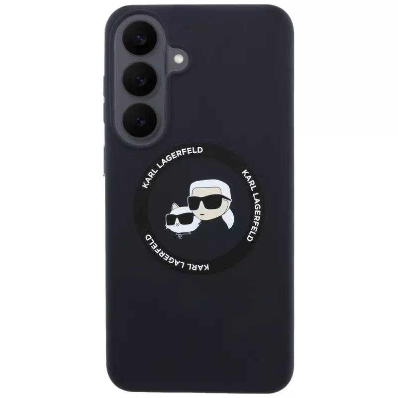 Karl Lagerfeld silikona apvalks Karl&Choupette Heads MagSafe Samsung Galaxy S26 FE melns