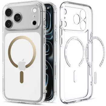 Spigen Ultra Hybrid MagSafe vāciņš iPhone 17 Pro / 18 Pro, caurspīdīgs/zelta (ACS12157)