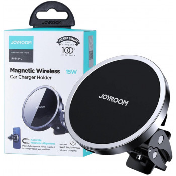 Joyroom JR-ZS240 magnētiskais turētājs automašīnai ar 15W Qi bezvadu lādētāju, MagSafe