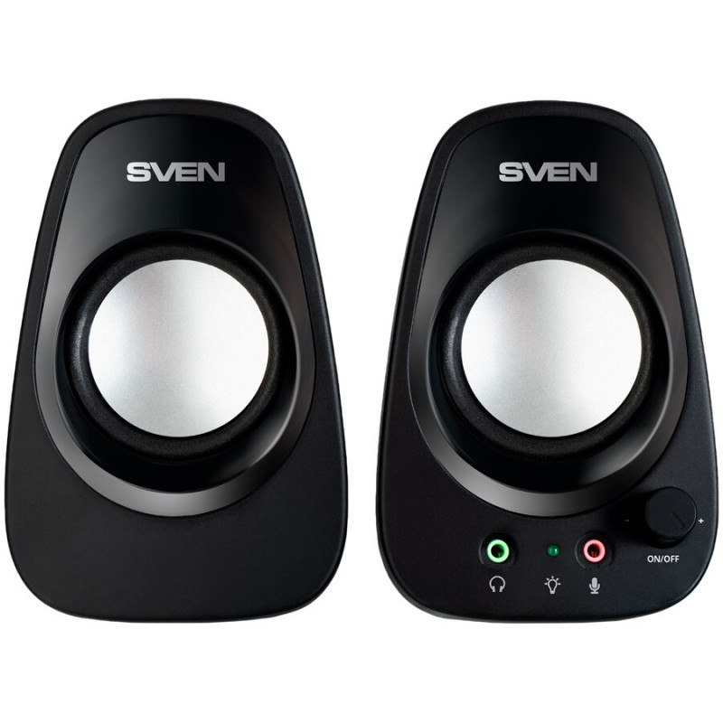 Skaļruņi SVEN 190, melni, USB, izejas jauda 2x3W (RMS)