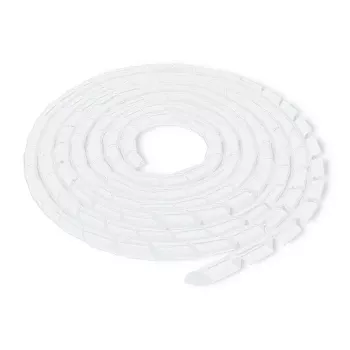 Qoltec kabeļu organizators 6mm 10.0m balts