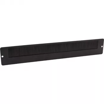 Getfort birstes kabeļu ievads sienas rack skapjiem, 340 mm, melns