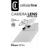 Cellularline kameras objektīva aizsargs iPhone 18 Pro, caurspīdīgs