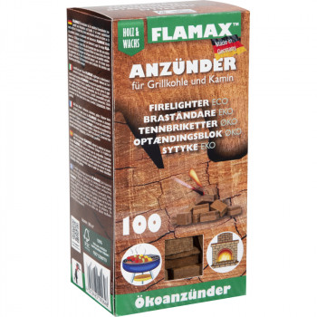 Flamax ekoloģiskie aizdedzes kubi, 100 gab.