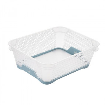 Keeeper Jonas Mini grozs A6 ar pretizslīdēšanas pārklājumu, 20x16x7 cm, caurspīdīgs/zils