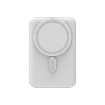 mophie Essentials magnētiskā bezvadu ārējā baterija 10K ar statīvu, balta (401118084)