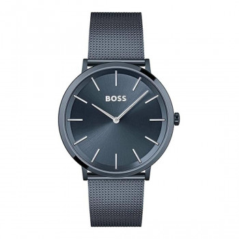 BOSS 1513827 vīriešu analogais kvarca pulkstenis, 37 mm, zils nerūsējošais tērauds