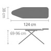 Brabantia gludināmais dēlis B, 124 x 38 cm, Denim Black