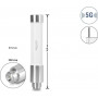 Delock 5G 3700 - 4200 MHz antena, SMA spraudnis, 3 dBi, visvirzienu, stingra, āra, balta, 10 cm