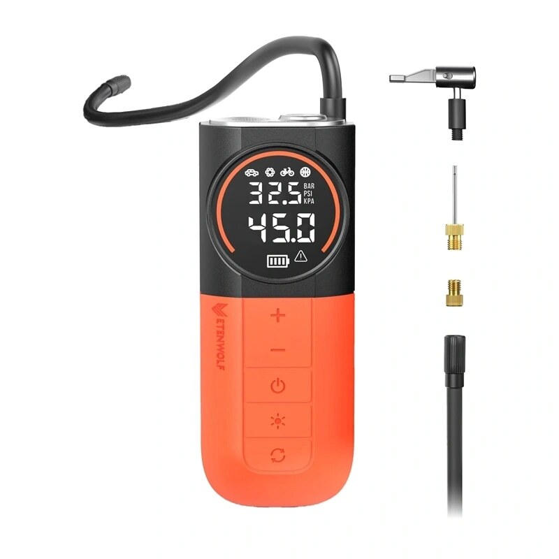 Etenwolf S1 automašīnas gaisa kompresors, 11.03 bar, 5200 mAh