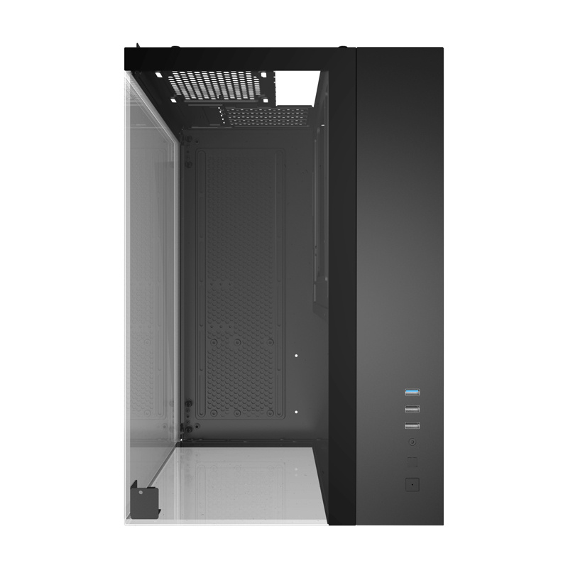 Darkflash TH285M Micro-ATX datora korpuss ar rūdītu stiklu, melns