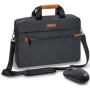 PEDEA Elegance Pro 15.6 inch klēpjdatora soma ar peli, pelēka (SET010-66066435)