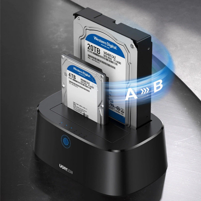 UGREEN CM198 2.5 inch/3.5 inch SATA HDD/SSD uz USB 3.0 dokstacija (50857)