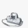Nedēļas nogales soma LOQI Metallic – sudraba Puffy (vidēja)