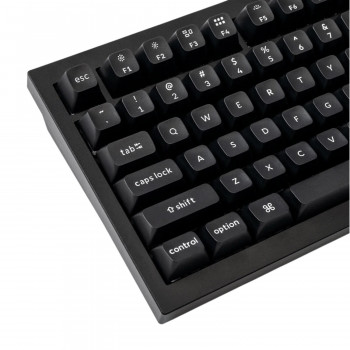 Keychron Double Shot KSA PBT pilna taustiņu vāciņu komplekts - White on Black (PBT-03)