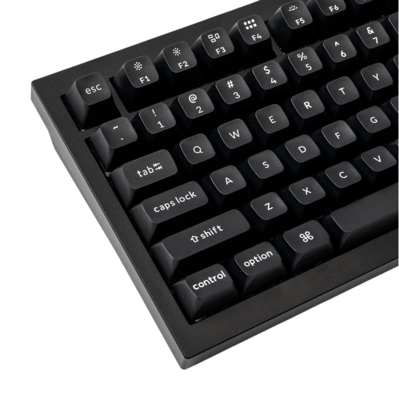 Keychron Double Shot KSA PBT pilna taustiņu vāciņu komplekts - White on Black (PBT-03)