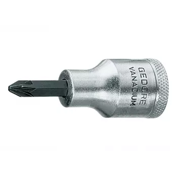 Gedore IKS 19 PZD 2 galatslēgas uzgalis ar uzgali, Pozidriv PZ 2, 1/2 inch (12,5 mm) (6156680)