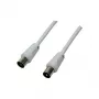 Logilink TV koaksiālās antenas kabelis, CCS, >85 dB, balts, 2,5 m (CA1061)