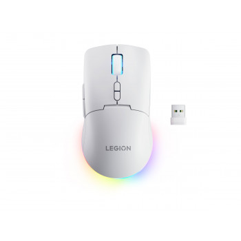 Lenovo Legion M220 RGB bezvadu spēļu pele, 2.4 GHz / Bluetooth / vadu, Glacier White (GY51V60437)