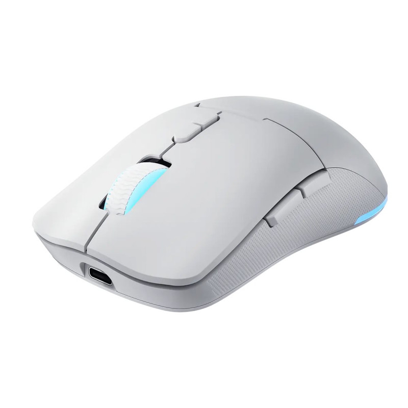 Lenovo Legion M220 RGB bezvadu spēļu pele, 2.4 GHz / Bluetooth / vadu, Glacier White (GY51V60437)