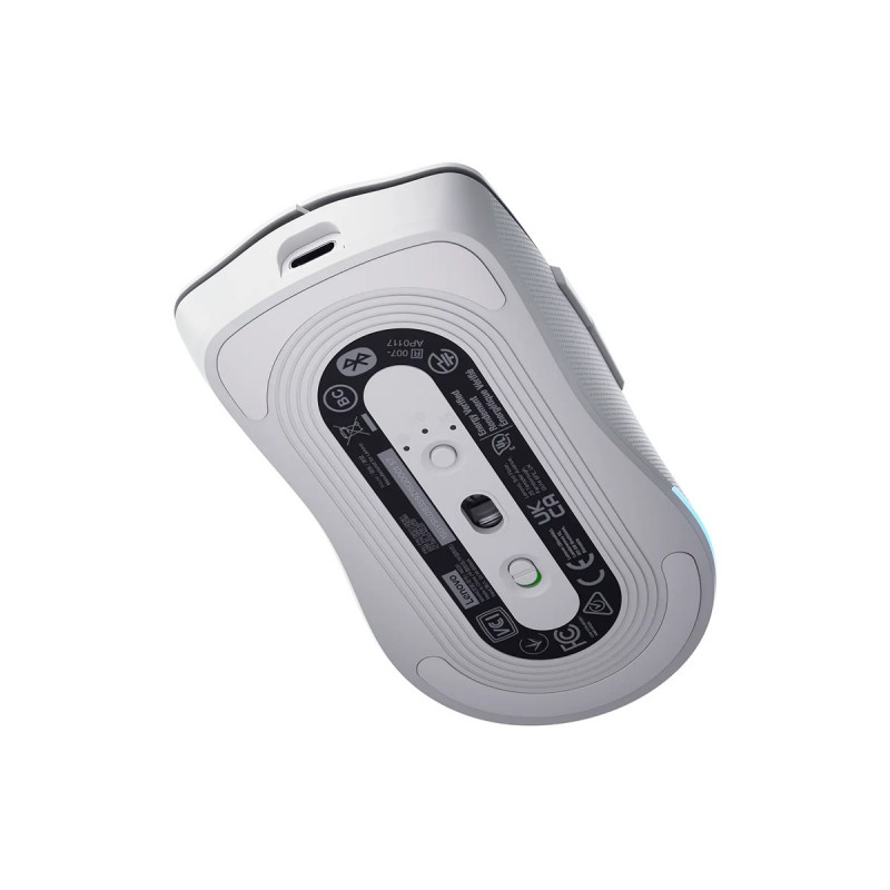 Lenovo Legion M220 RGB bezvadu spēļu pele, 2.4 GHz / Bluetooth / vadu, Glacier White (GY51V60437)