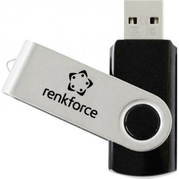 Renkforce RF-USBS-180 1GB USB 2.0 zibatmiņas disks, melns/sudraba (RF-7557590)